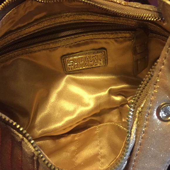 Stuart Weitzman metallic gold handbag - Picture 6 of 7